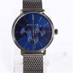 Michael Kors MK8678 Mens Gunmetal Mesh Band Blue Dial Watch
